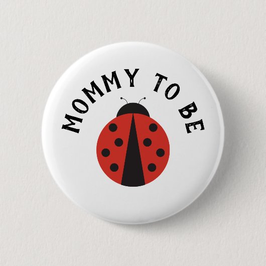 Aangepaste knop voor ladybug-baby shower ronde button 5,7 cm (Voorkant)