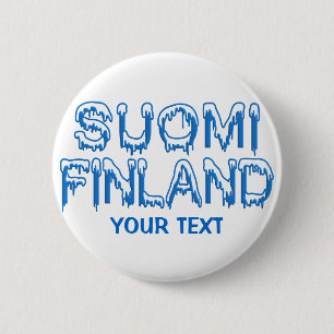 Aangepaste knop voor Snowy Finland Ronde Button 5,7 Cm
