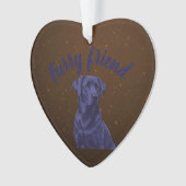 Aangepaste knuffelige vriend hond midden ornament (voorkant)