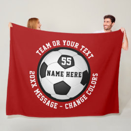 Aangepaste knuppels voor voetgangers, rood en wit fleece deken