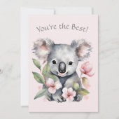 Aangepaste Koala Beer Wenskaart Feestdagenkaart (Voorkant)