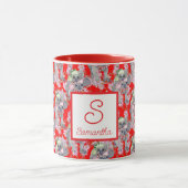 Aangepaste Koala Familie Rode Kerst Mok (Midden)