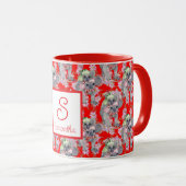 Aangepaste Koala Familie Rode Kerst Mok (Voorkant rechts)