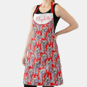 Aangepaste Koala Familie Rode Kerst Schort (Insitu)