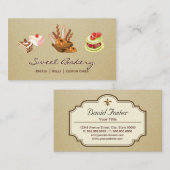 Aangepaste koekjes en broodjes dessert Bakery Stor Visitekaartje (Voorkant / Achterkant)