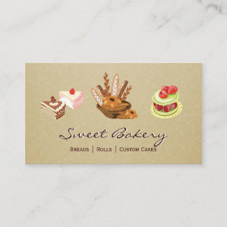 Aangepaste koekjes en broodjes dessert Bakery Stor Visitekaartje