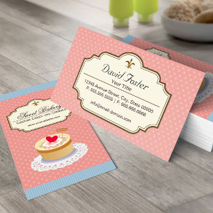 Aangepaste koekjes- en koekjesdessert visitekaartje