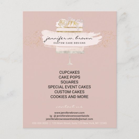 Aangepaste koekjes voor elke Occasion Bakery Flyer (Voorkant)