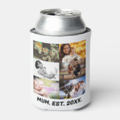 Aangepaste Koelbox met foto-inkollage op EST 20XX  Blikjeskoeler (Blikje Voorkant)