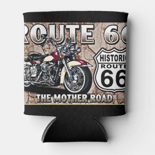 AANGEPASTE "KOELBOX" ***ROUTE 66*** BLIKJESKOELER (Voorkant)