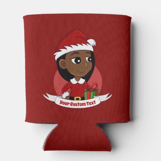 Aangepaste koelbox voor kerstmeisjes cartoon blikjeskoeler (Achterkant)