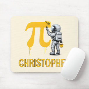 Aangepaste koele astronaut schildering Pi symbool Muismat