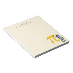 Aangepaste koele astronaut schildering Pi symbool Notitieblok
