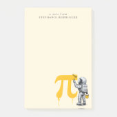 Aangepaste koele astronaut schildering Pi symbool Post-it® Notes (Voorkant)