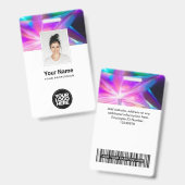 Aangepaste koele holografische naamplaatjes voor w badge (Voor- en achterkant)