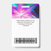 Aangepaste koele holografische naamplaatjes voor w badge (Achterkant)