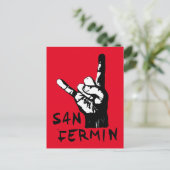 Aangepaste, koele San Fermin-rockvingerkop: Briefkaart (Staand voorkant)