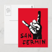 Aangepaste, koele San Fermin-rockvingerkop: Briefkaart (Voorkant / Achterkant)