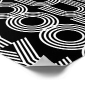 Aangepaste koele typografie zwarte tekst ontwerp m poster (Hoek)