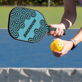 Aangepaste koele zeshoekige polygoon kunst stijl p pickleball paddle
