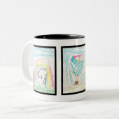 Aangepaste koffie Mok met de Art 3 Afbeeldingen va (Voorkant links)