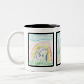 Aangepaste koffie Mok met de Art 3 Afbeeldingen va (Links)