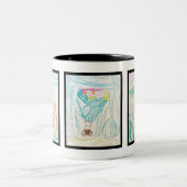 Aangepaste koffie Mok met de Art 3 Afbeeldingen va (Center)