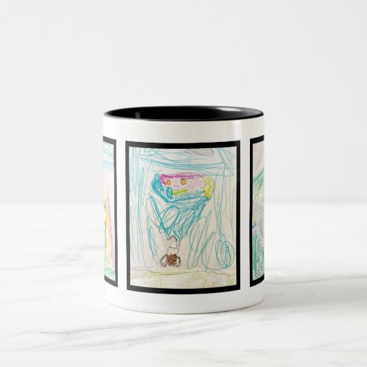 Aangepaste koffie Mok met de Art 3 Afbeeldingen va (Center)