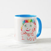 Aangepaste koffie-Mok met de kunst van je kind Mok (Voorkant rechts)