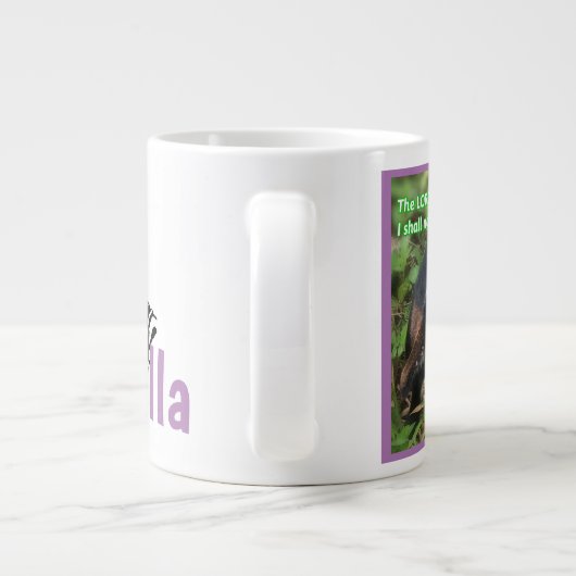 Aangepaste koffie-Mok met Inspirerend versie Extra Grote Beker (Achterkant)