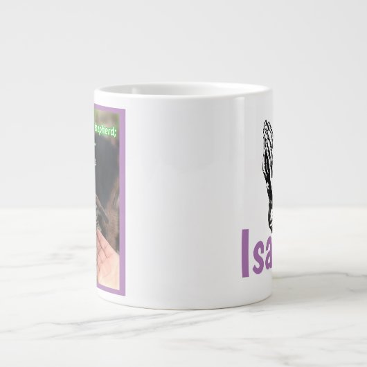 Aangepaste koffie-Mok met Inspirerend versie Extra Grote Beker (Voorkant)