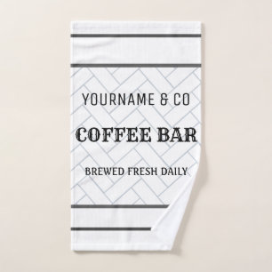 Aangepaste koffiebar Modern farm Handdoek