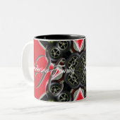 Aangepaste koffiebogen voor autoboeien tweekleurige koffiemok (Voorkant links)