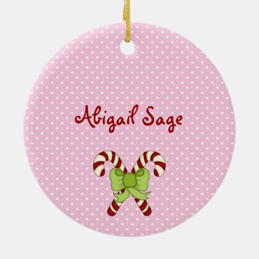 Aangepaste koffiekat en kerstboom op roze keramisch ornament (Achterkant)
