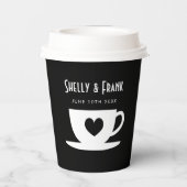 Aangepaste koffiekopjes voor papier voor bruiloft papieren bekers (Achterkant)