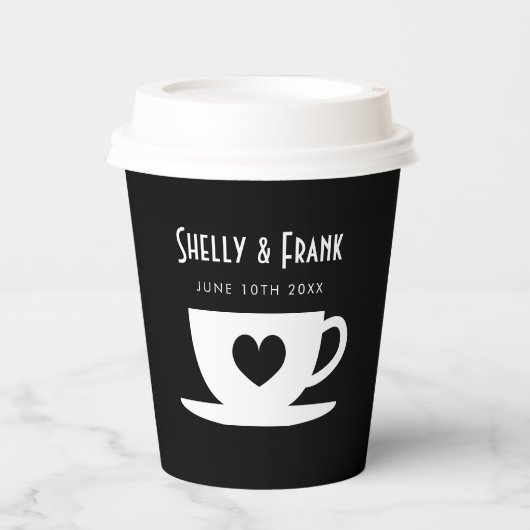 Aangepaste koffiekopjes voor papier voor bruiloft papieren bekers (Voorkant)