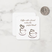 Aangepaste Koffienotarissen Notitiekaartje (Voorkant / Achterkant in situ)