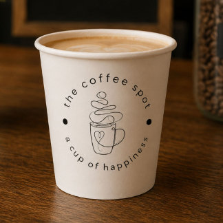 Aangepaste Koffiezaak Voeg uw Logo toe Modern Mini Papieren Bekers