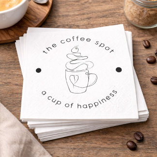 Aangepaste Koffiezaak Voeg uw Logo toe Modern Mini Servet