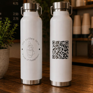 Aangepaste Koffiezaak Voeg uw Logo toe Modern Mini Waterfles