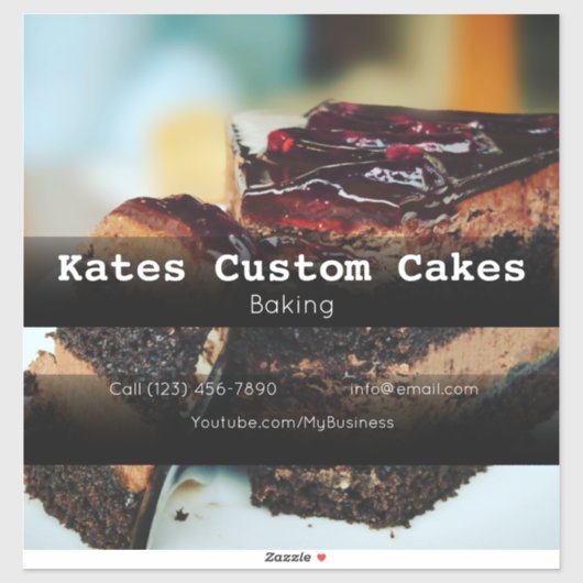 Aangepaste kokers bedrijfsvoertuig Adverteren Stic Sticker (Vel)