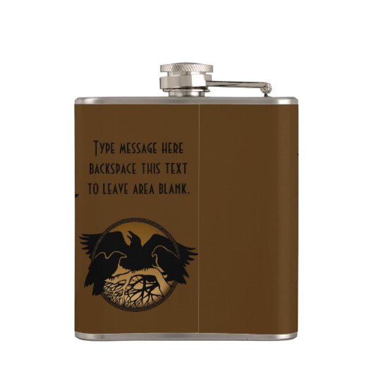 Aangepaste kolf, Drink voor roerwoud Heupfles (Achterkant)