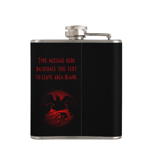 Aangepaste kolf, Drink voor roerwoud Heupfles (Achterkant)