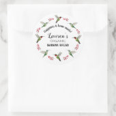 Aangepaste Kolibrie Ronde Sticker (Tas)
