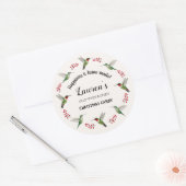 Aangepaste Kolibrie Ronde Sticker (Envelop)