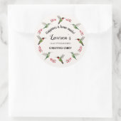 Aangepaste Kolibrie Ronde Sticker (Tas)