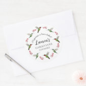 Aangepaste Kolibrie Ronde Sticker (Envelop)