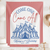 Aangepaste "Kom Eén Kom Allen" banner voor Circus