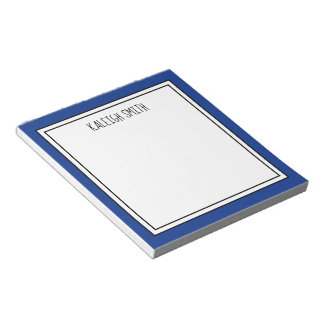 Aangepaste Koninklijk Blauw Witte Bewerkbare Kleur Notitieblok