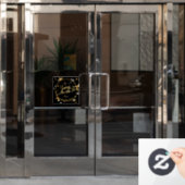 Aangepaste kool Gold Black metallische sterren Raamsticker (Kantoordeur)